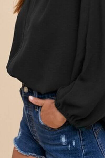 Annie Wear Notched Batwing Sleeve Blouse - Lily and Lavender Boutique