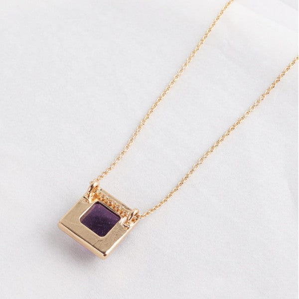 Square Drop Necklace - Lily and Lavender Boutique