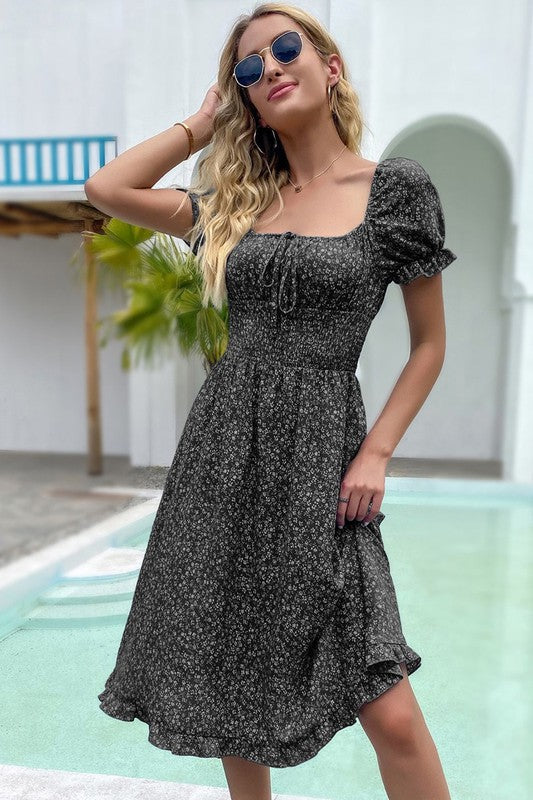 Puff Sleeve Dress - Lily and Lavender Boutique