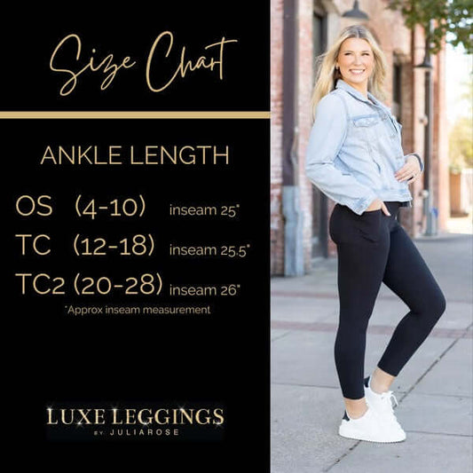 The Riley -7/8 Ankle Length NAVY Leggings Pocket - Lily and Lavender Boutique