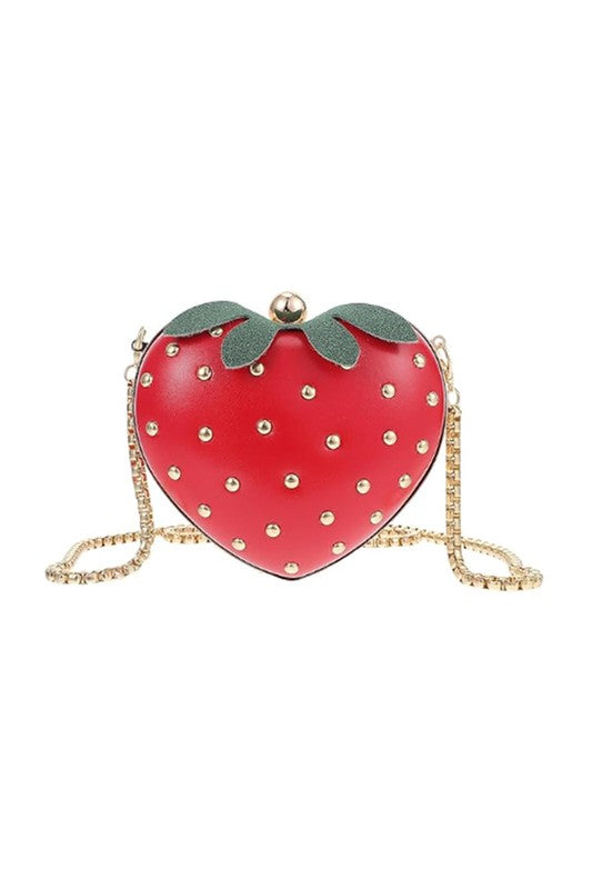 Iconic Strawberry Mini Box Clutch Bag - Lily and Lavender Boutique