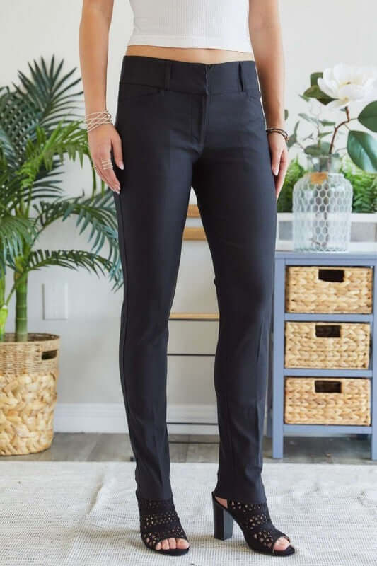 ADORA Mid Rise Skinny Pants - Lily and Lavender Boutique