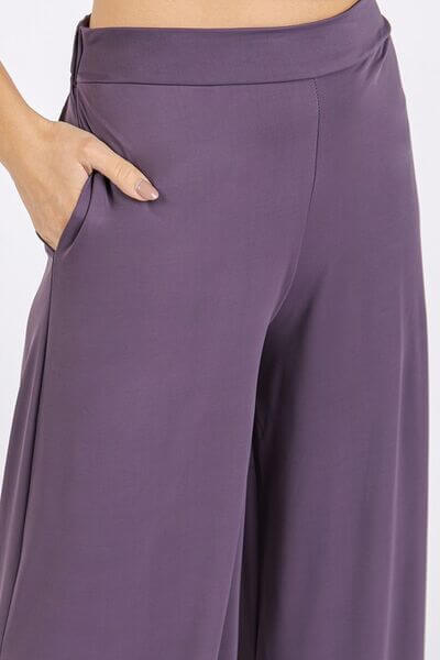 Mittoshop Yoga Air Stretch Elastic Waist Wide Leg Pants - Lily and Lavender Boutique