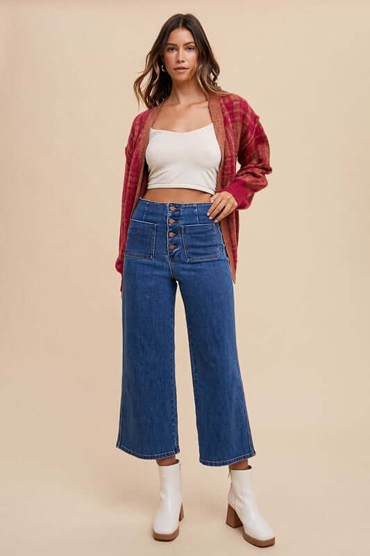 Annie Wear Button Fly High Waist Jeans - Lily and Lavender Boutique