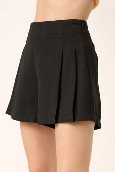 Mittoshop Side Invisible Zipper Pleated Shorts - Lily and Lavender Boutique