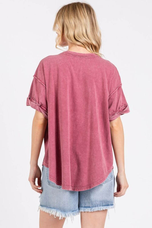 Mittoshop GAME DAY Round Neck Short Sleeve T-Shirt - Lily and Lavender Boutique