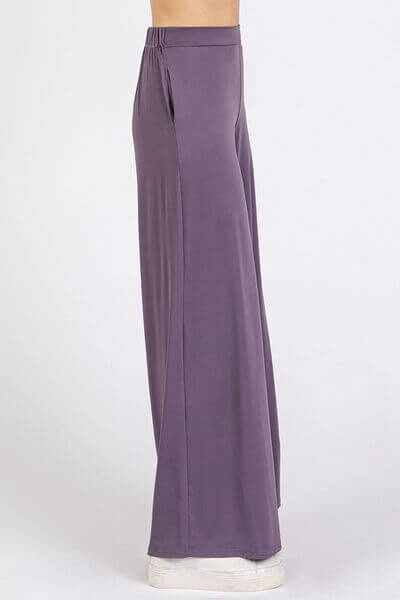 Mittoshop Yoga Air Stretch Elastic Waist Wide Leg Pants - Lily and Lavender Boutique