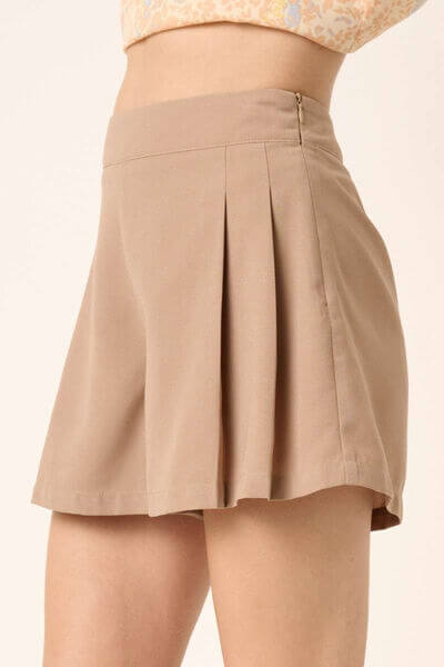 Mittoshop Side Invisible Zipper Pleated Shorts - Lily and Lavender Boutique