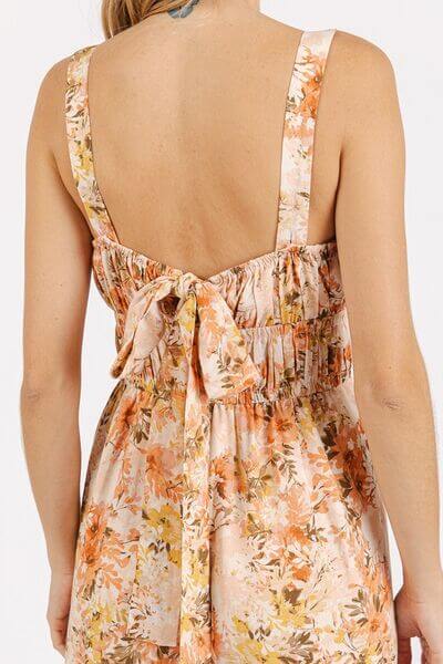 Mittoshop Flower Print Gathered Bust Sleeveless Jumpsuit - Lily and Lavender Boutique
