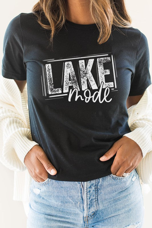 Lake Mode Summer Break Vacation Swim Graphic Tee - Lily and Lavender Boutique