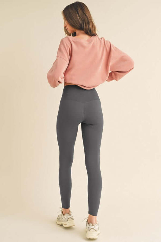 Yelete Full Size Fleece Lined High Waisted Leggings - Lily and Lavender Boutique
