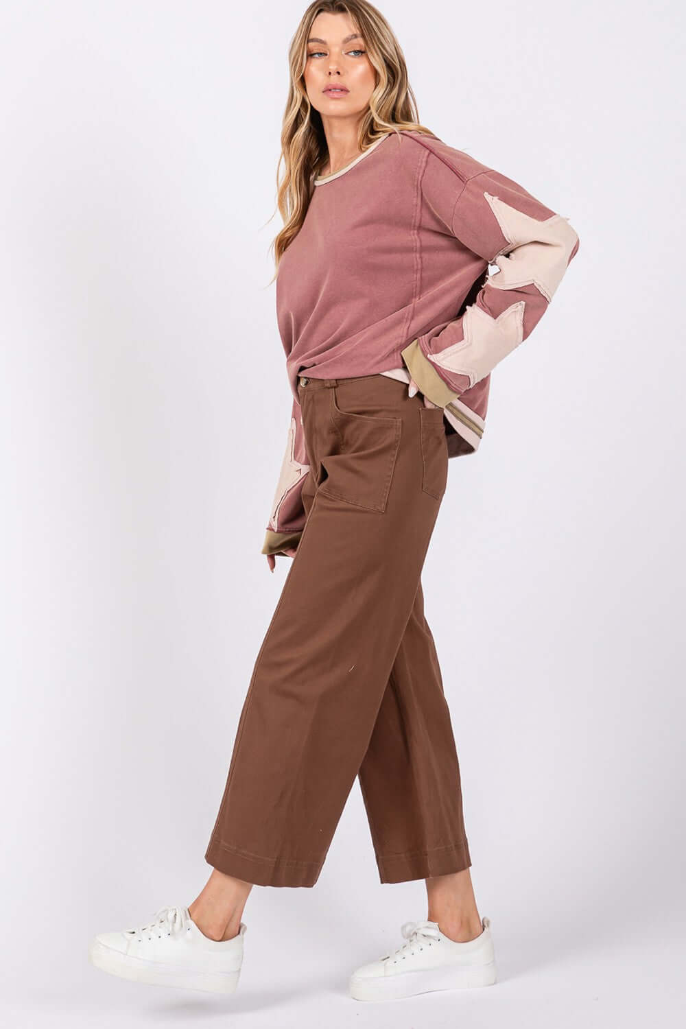 SAGE + FIG Wide Leg Cropped Pants - Lily and Lavender Boutique