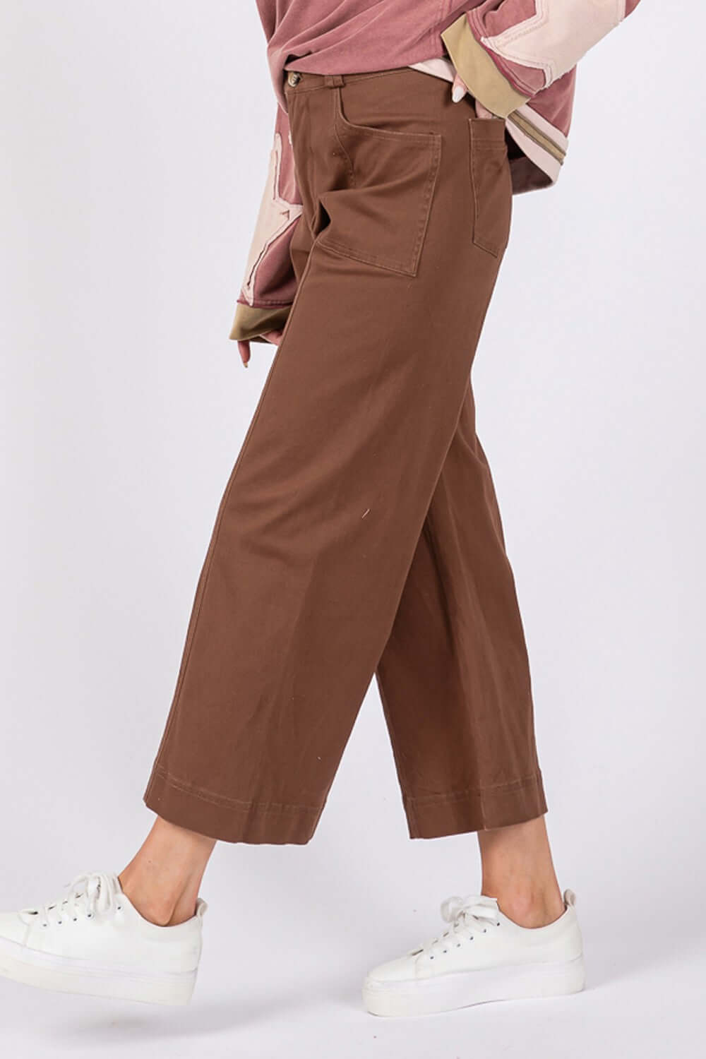 SAGE + FIG Wide Leg Cropped Pants - Lily and Lavender Boutique