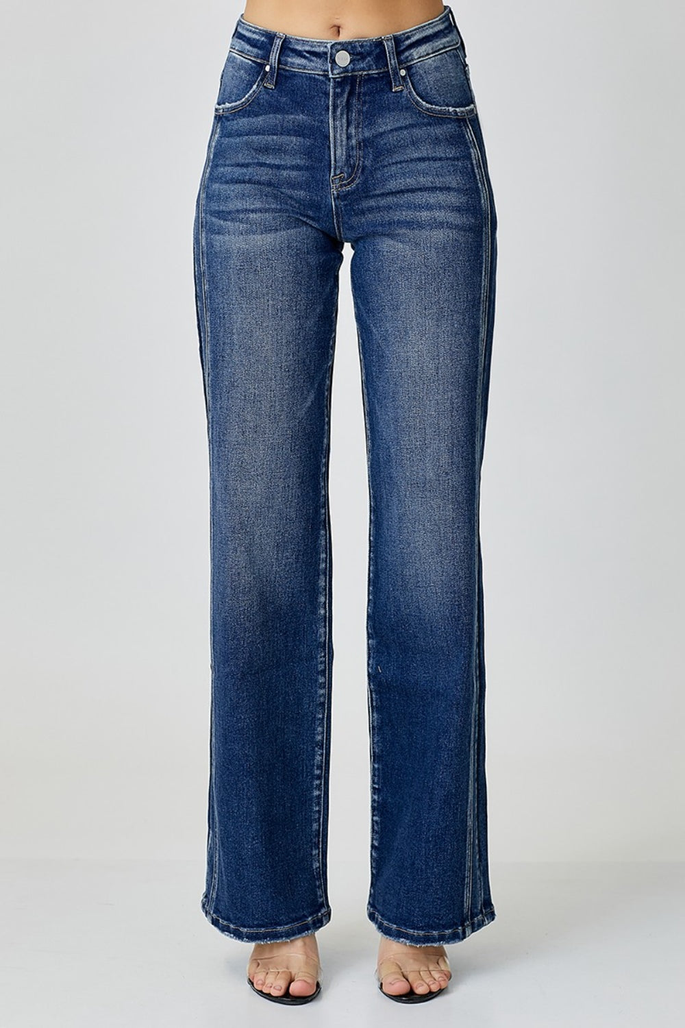 RISEN Mid Rise Straight Jeans - Lily and Lavender Boutique