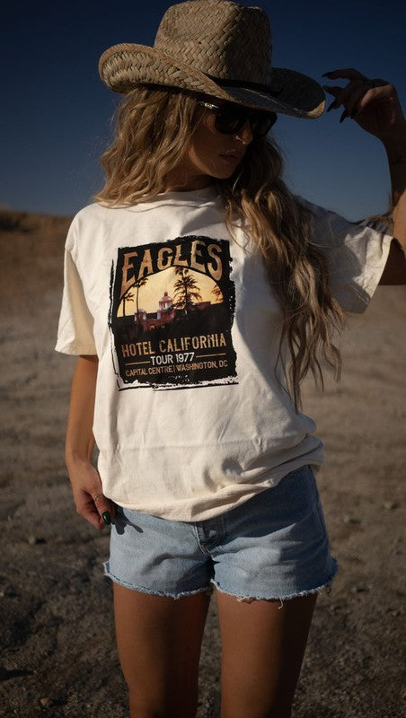 Eagles Hotel California Music Fest Tee - Lily and Lavender Boutique