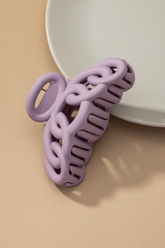 Color large hair clips with chunky linked ovals - Lily and Lavender Boutique