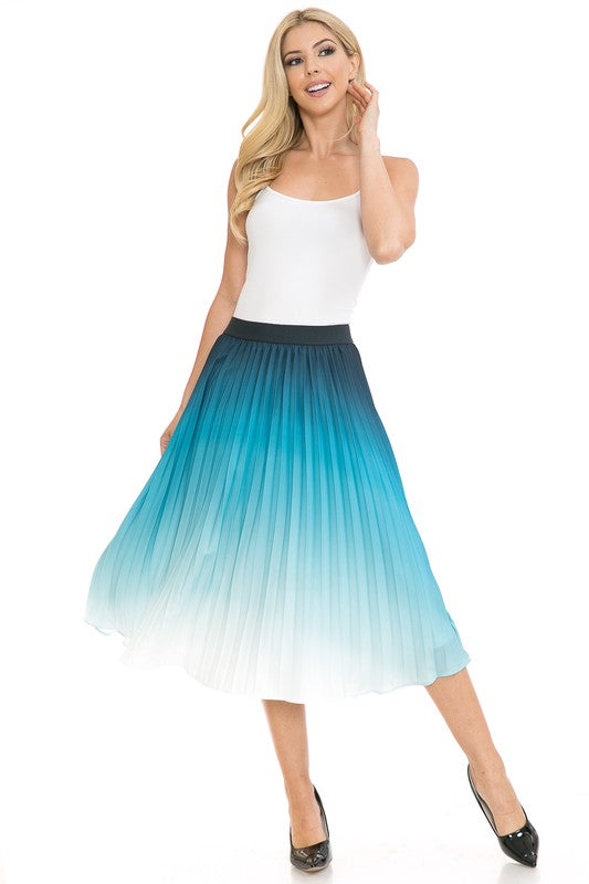 Women's High Waist Pleated A-Line Swing