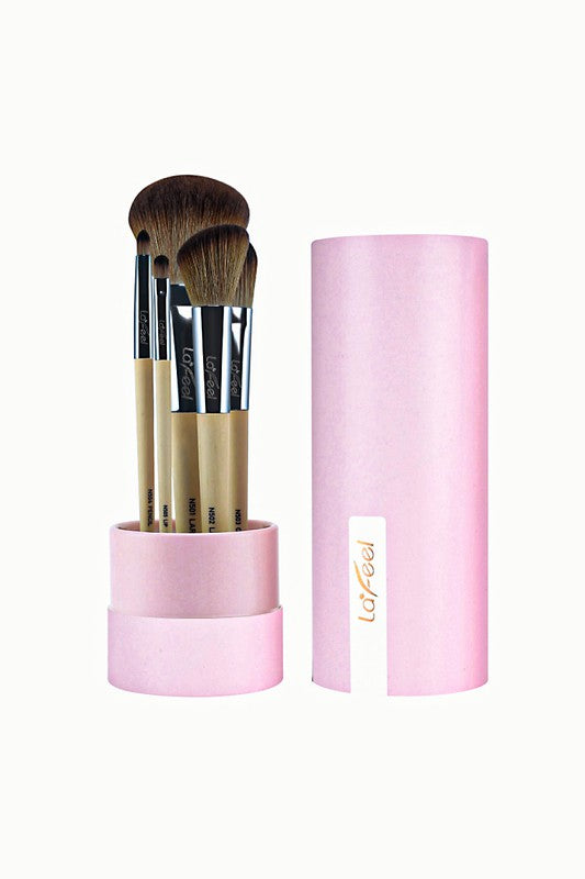 Lafeel Face and Eye Brush Set in Taupe - Lily and Lavender Boutique