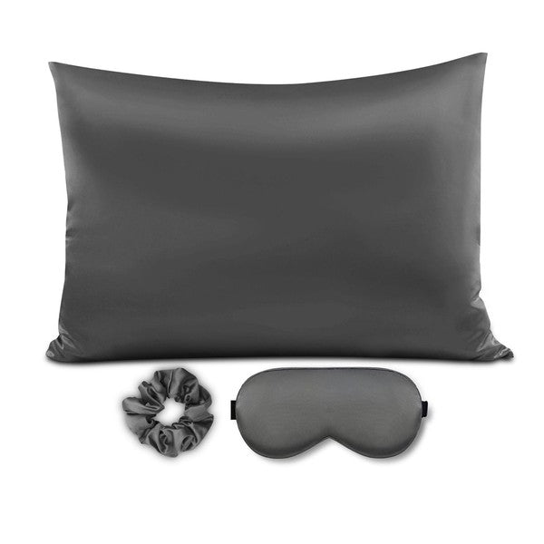 Satin Pillowcase Sleep Mask Scrunchie Gift Set - Lily and Lavender Boutique