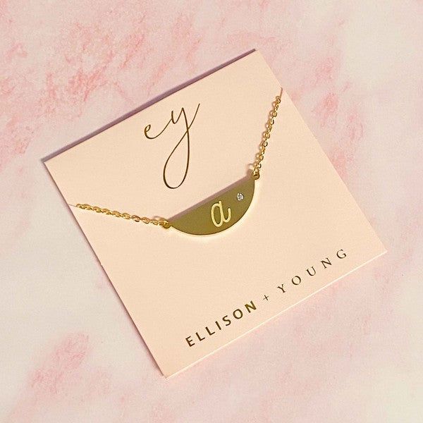 Hamilton Sphere Initial Necklace - Lily and Lavender Boutique