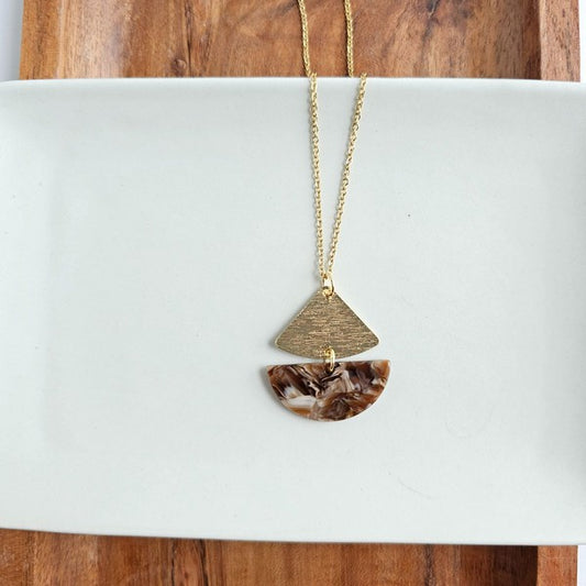 Ava Necklace - Hickory Brown - Lily and Lavender Boutique