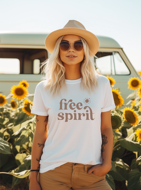 Free Spirit Bella Canvas Crewneck Tee - Lily and Lavender Boutique