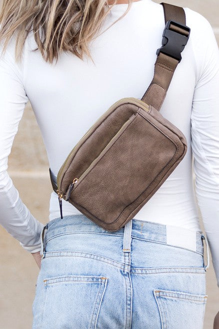 Presly Vegan Leather Everywhere Sling Belt Bag - Lily and Lavender Boutique