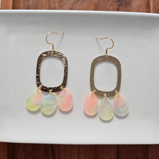 Ophelia Earrings - Iridescent Neon - Lily and Lavender Boutique