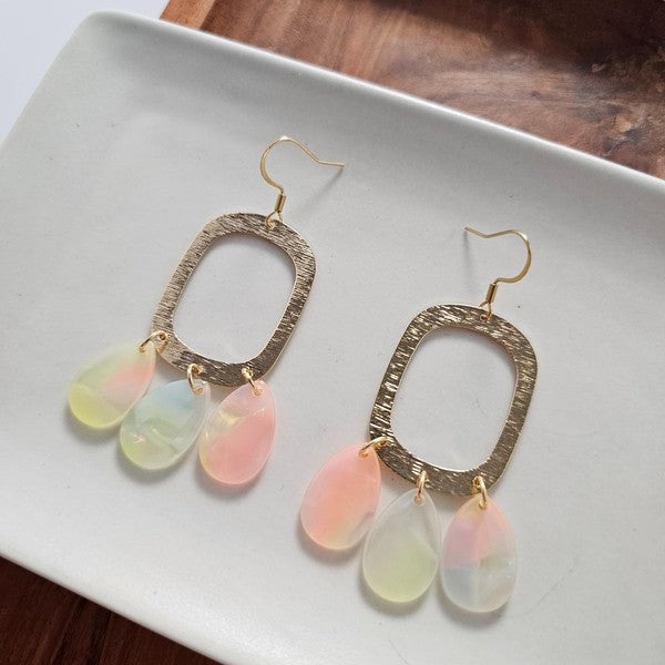 Ophelia Earrings - Iridescent Neon - Lily and Lavender Boutique