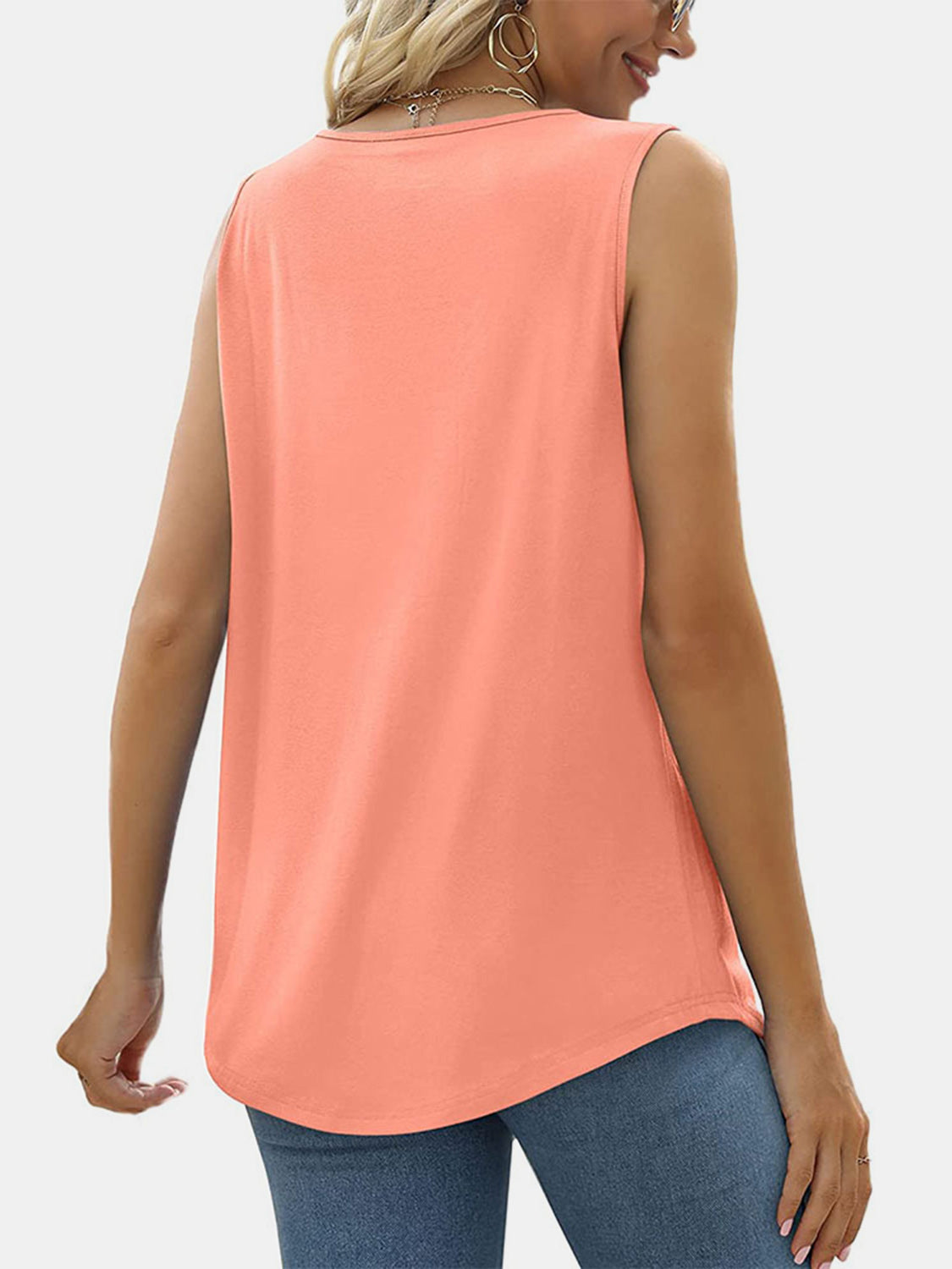 Ruched Square Neck Tank - Lily and Lavender Boutique