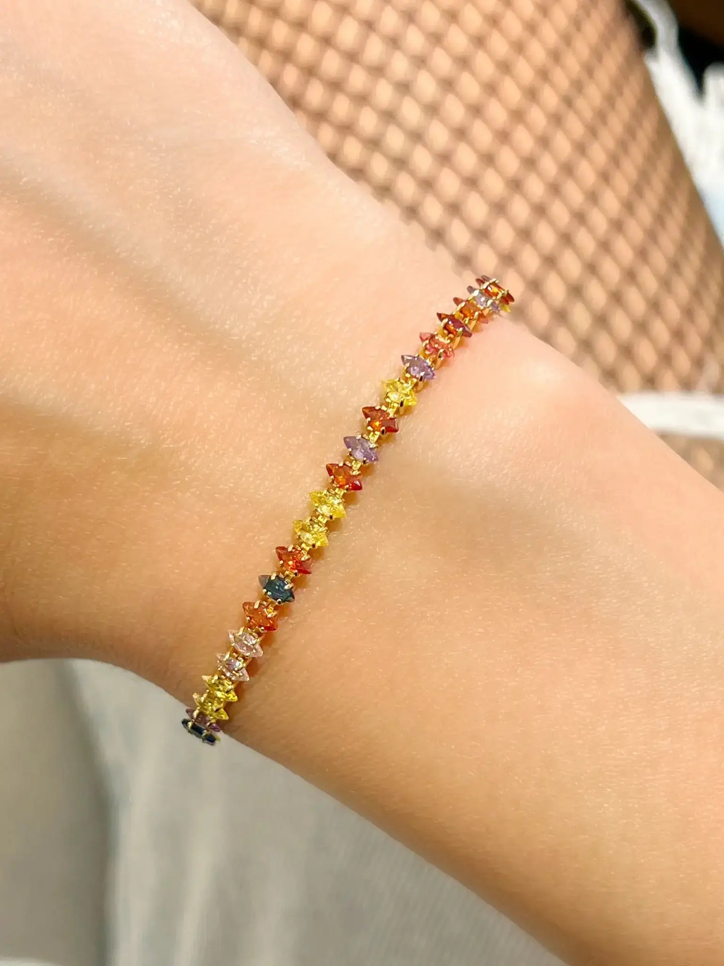 Carrie Bracelet Gold & Multicolor: Gold & Multicolor