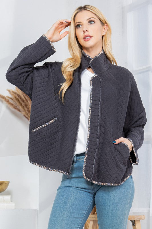 Quilt Jacket with Pockets - Lily and Lavender Boutique