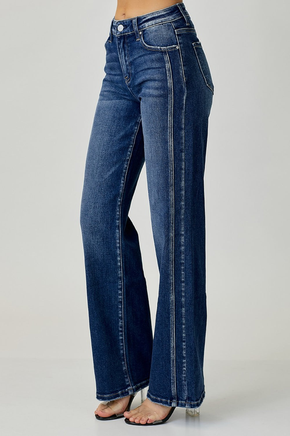 RISEN Mid Rise Straight Jeans - Lily and Lavender Boutique