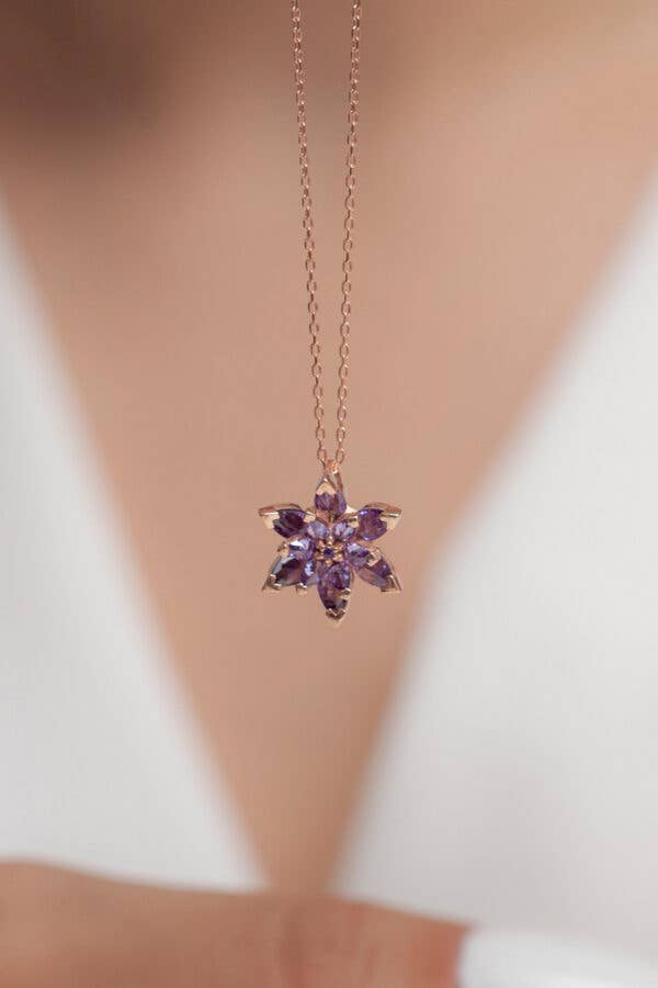 WILDFLOWER PURPLE NECKLACE