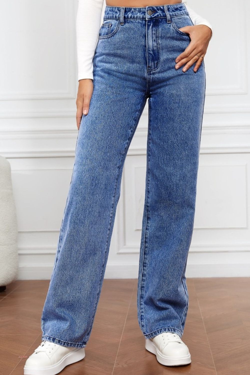 High Waist Straight Jeans - Lily and Lavender Boutique