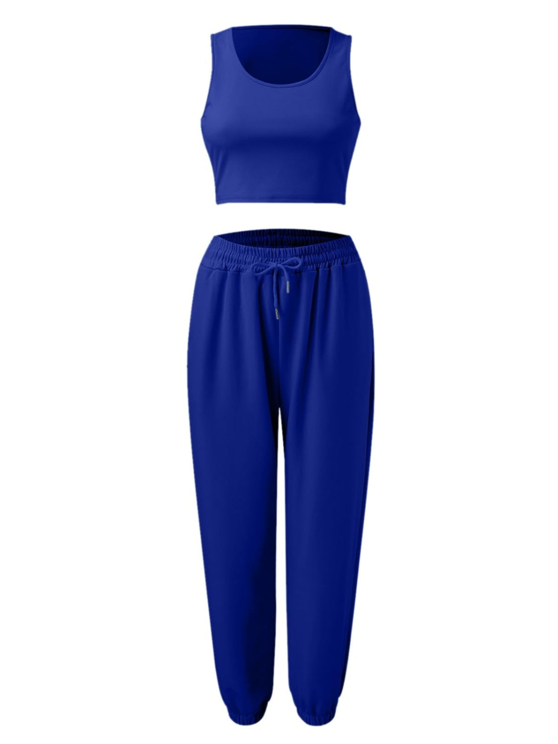 Wide Strap Top and Drawstring Joggers Set - Lily and Lavender Boutique