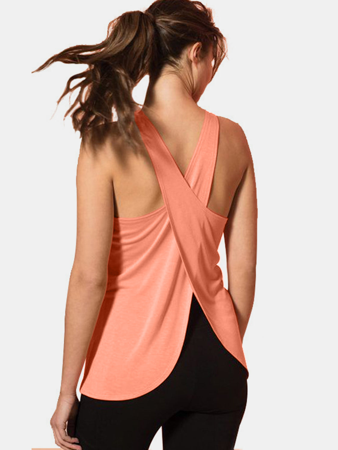 Crisscross Scoop Neck Active Tank - Lily and Lavender Boutique