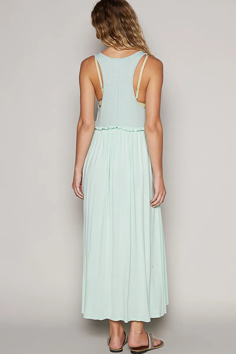 POL Frill Slit Square Neck Cami Dress - Lily and Lavender Boutique