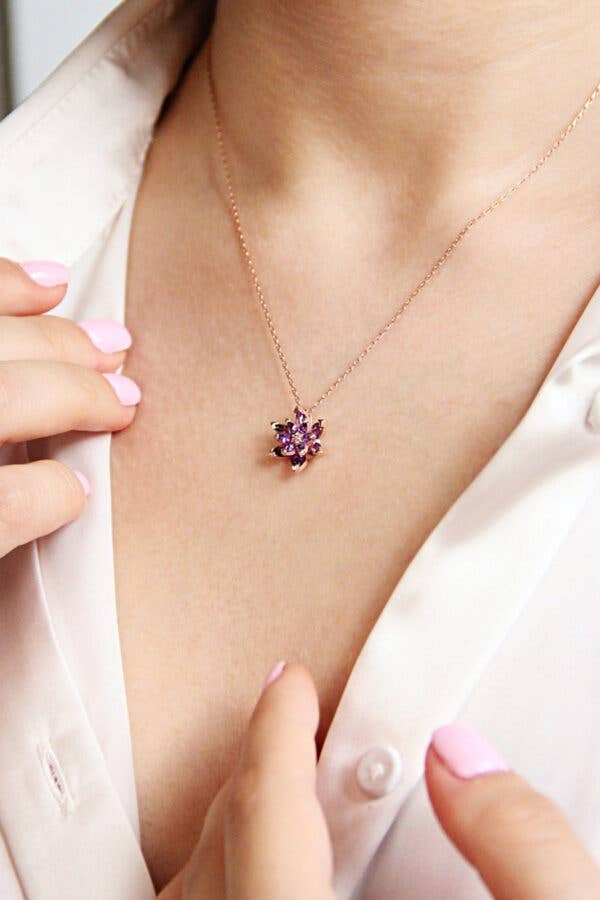 WILDFLOWER PURPLE NECKLACE