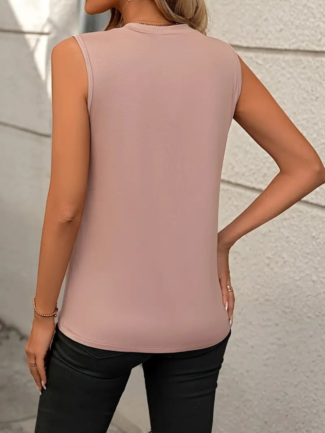 Round Neck Sleeveless Tank - Lily and Lavender Boutique