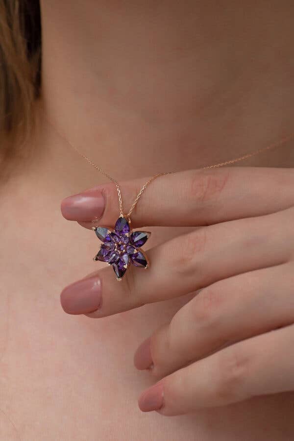 WILDFLOWER PURPLE NECKLACE