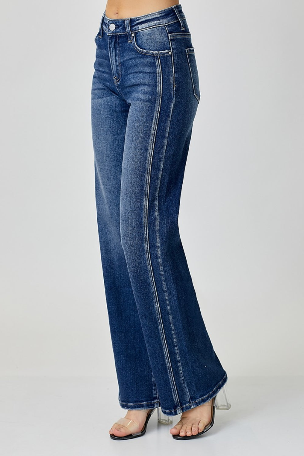 RISEN Mid Rise Straight Jeans - Lily and Lavender Boutique