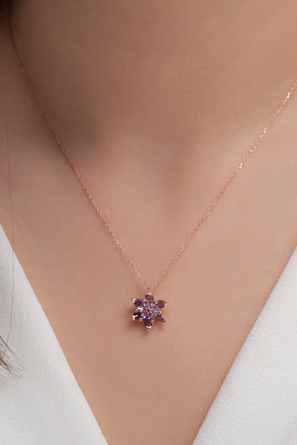 WILDFLOWER PURPLE NECKLACE