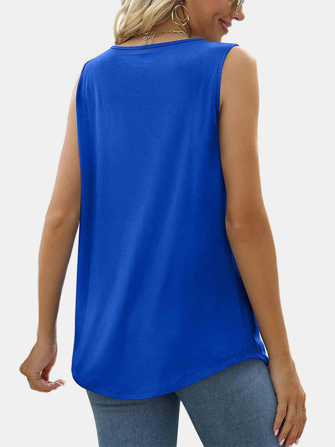 Ruched Square Neck Tank - Lily and Lavender Boutique