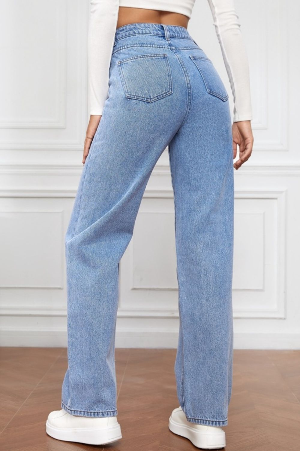 High Waist Straight Jeans - Lily and Lavender Boutique