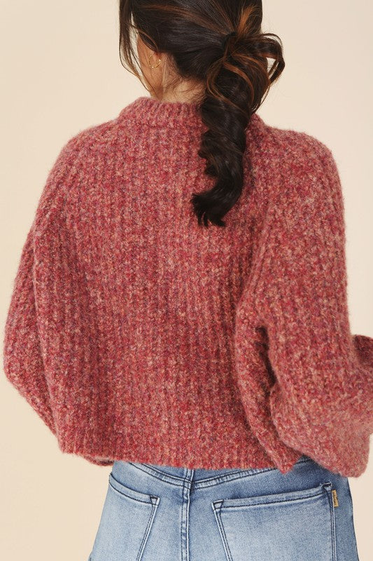 Melange multicolor sweater top - Lily and Lavender Boutique