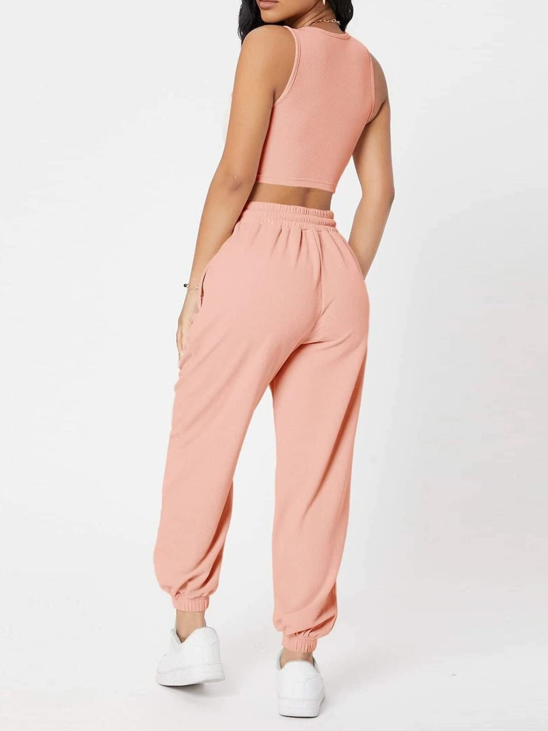 Wide Strap Top and Drawstring Joggers Set - Lily and Lavender Boutique