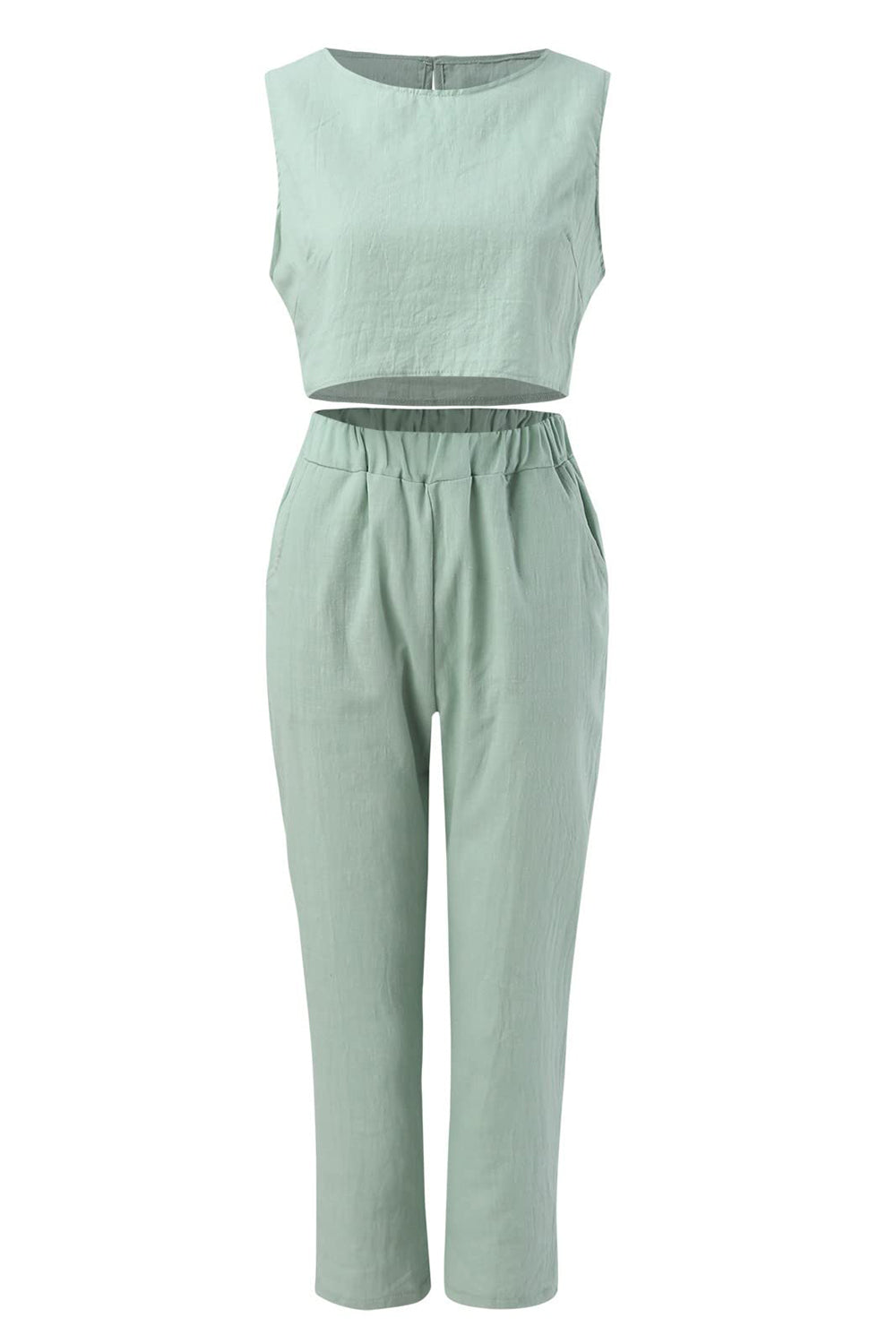 Round Neck Top and Pants Set - Lily and Lavender Boutique