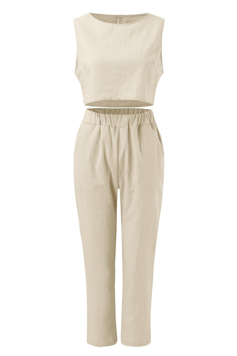 Round Neck Top and Pants Set - Lily and Lavender Boutique