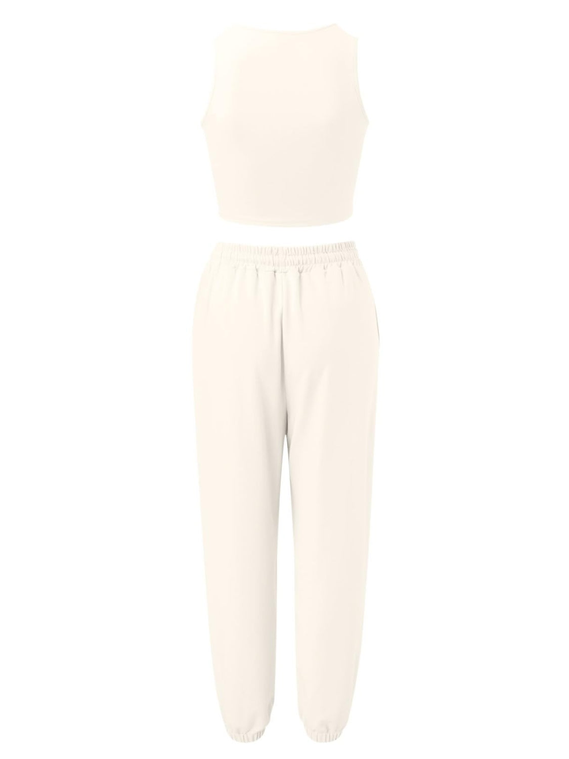 Wide Strap Top and Drawstring Joggers Set - Lily and Lavender Boutique